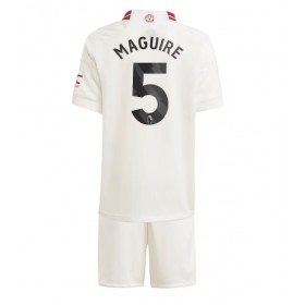 Manchester United Harry Maguire #5 Tredje Kläder Barn 2023-24 Kortärmad (+ Korta byxor)